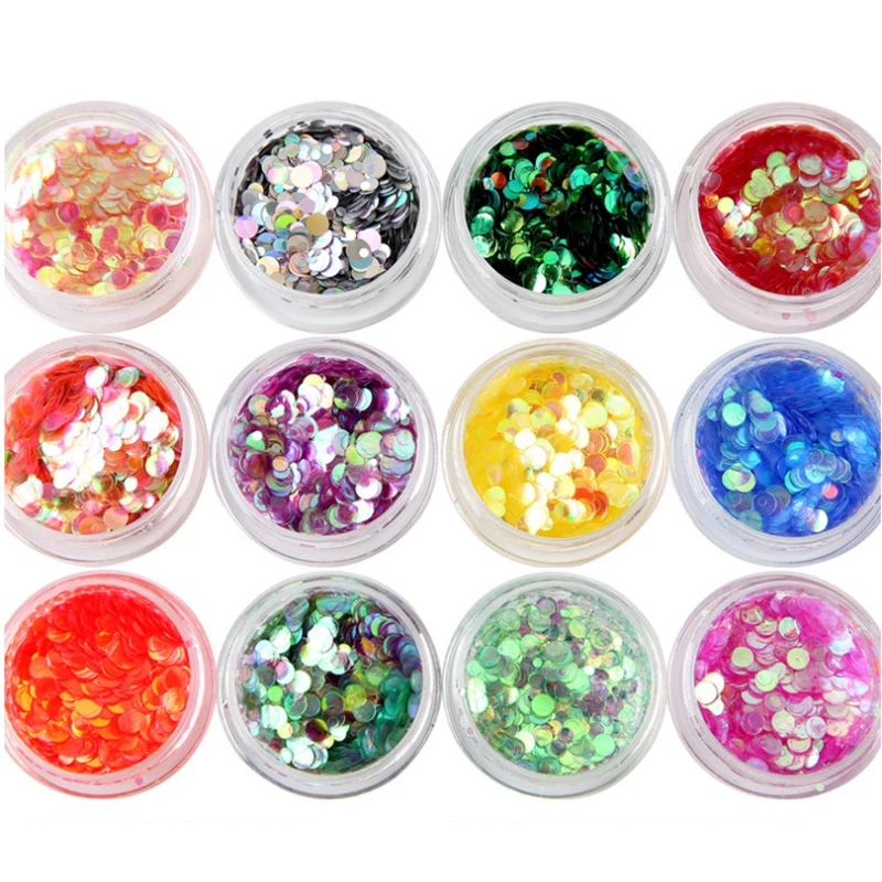 Новый 12 набор для ногтей искусство блестки кукурузных хлопьев влейте 1 мм 2 3