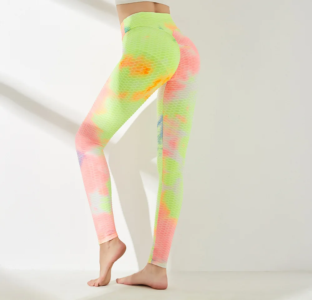 

NORMOV Women Leggings Push Up Tie Dye Gym High Waist Fitness Leggings Women Stretchy Running Exercise Sport Leggins Pants