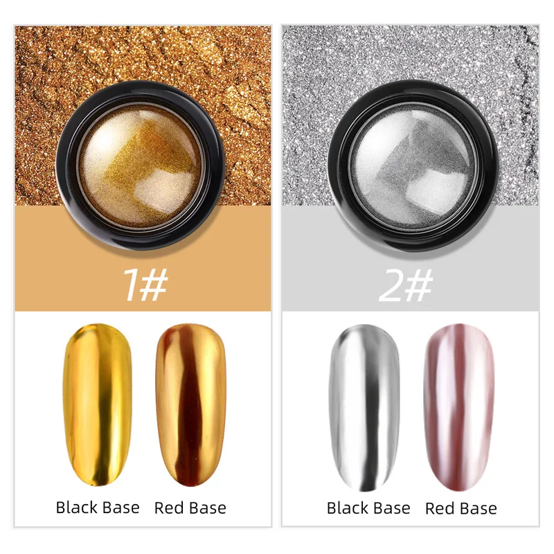 Лучший дизайн ногтей зеркальный пигмент порошок блеск Dip УФ гель лак Декор