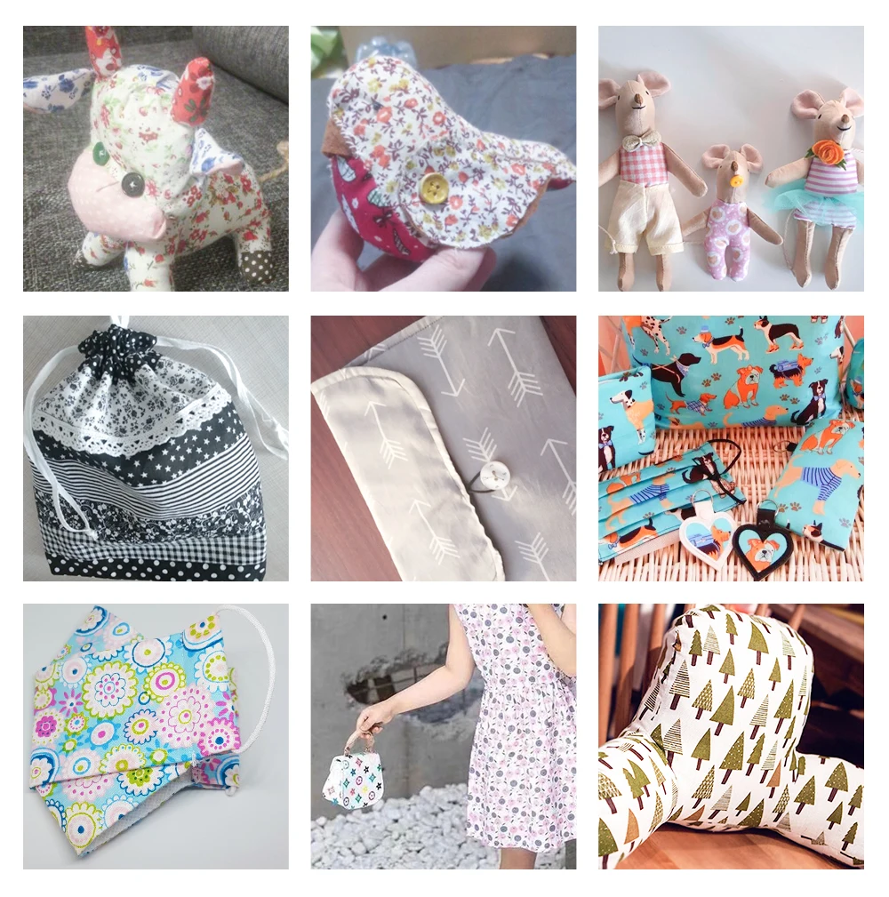 

Teramila 50*50cm 8PCS Pack Twill Fabrics For Sewing DIY Dresses Quilt Cotton Cloth Needlework Patchwork Plaid Printed Textile