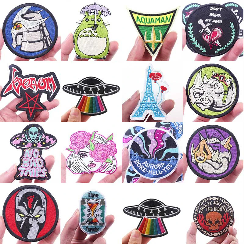 Prajna Alien Deadpool маска вышитый значок Железный На Патчи для одежды Аквамен костюм патчи Патч станция наклейка Значки F