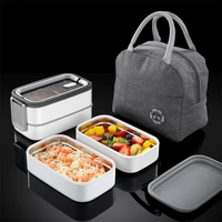 insulated lunch box multi layer bento box stainless steel tableware for kids student office worker breakfast thermal lunchbox