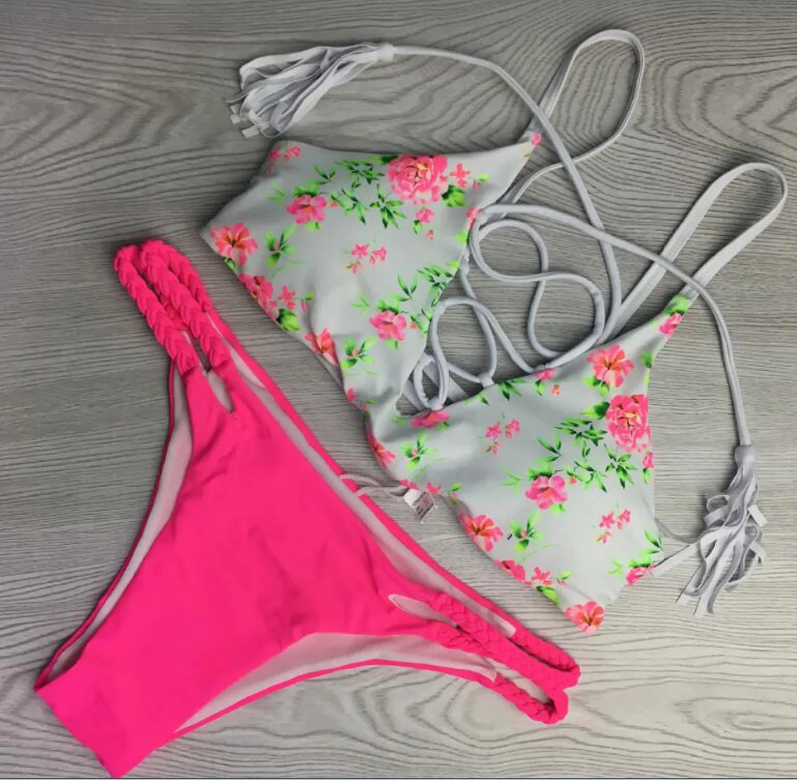 

Sexy Bikini 2021 High Waist Swimsuit Women Swimwear Bathing String Bikini Set Hollow Out Bandage Swimsuit Female Swimming Suit