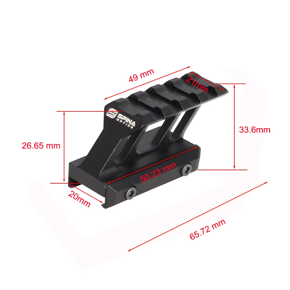 Голографический оптический прицел SPINA Optics с красной точкой противоударный