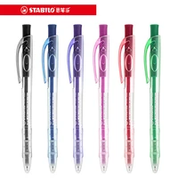10pcs stabilo 308 color ballpoint pen 0 38mm ultra thin nib student button retractable colored ballpoint pens drawing sketch