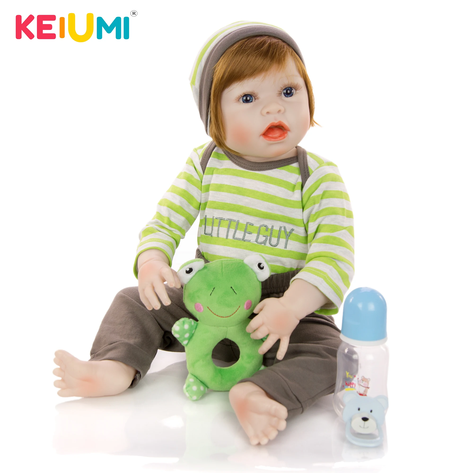 KEIUMI/горячая Распродажа настоящая милая кукла-реборн 23 дюймов 57 см полностью