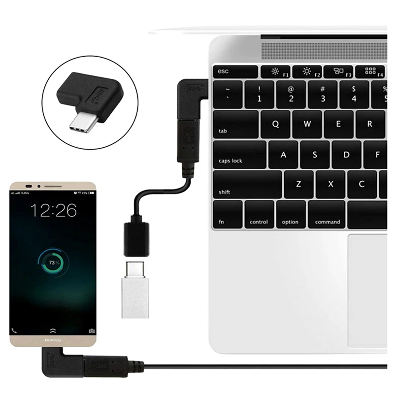 

Right angle usb 3.1 type c to type c male female usb-c converter adapter