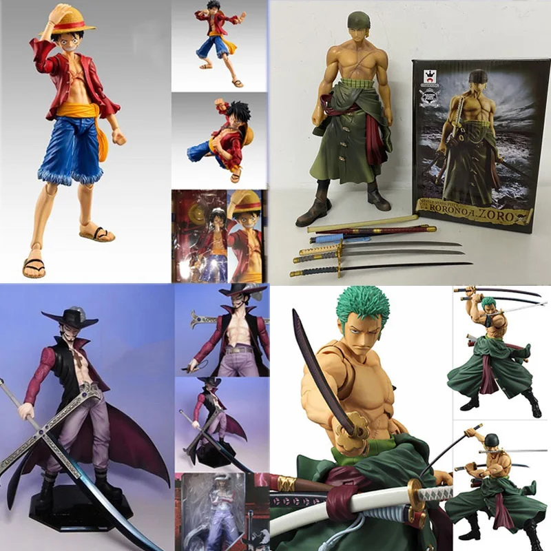 

SH One Piece Roronoa Zoro Trafalgar Law Sabo Dracule Mihawk Monkey D Luffy Action Figure Japanese Anime Figuarts Model Toy