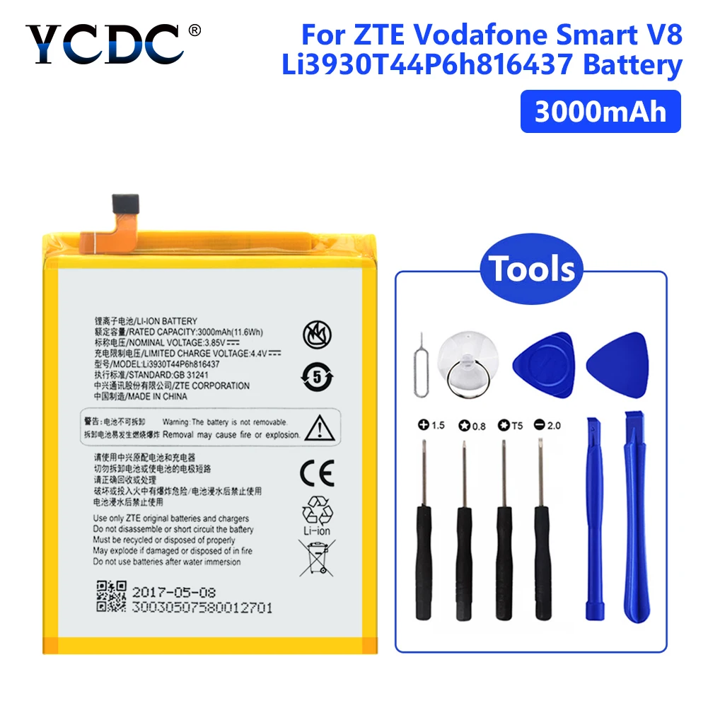 

NEW Original 3000mAh Li3930T44P6h816437 Battery For Vodafone V8 VFD710 VFD-710 Smart Phone High quality battery With Tools