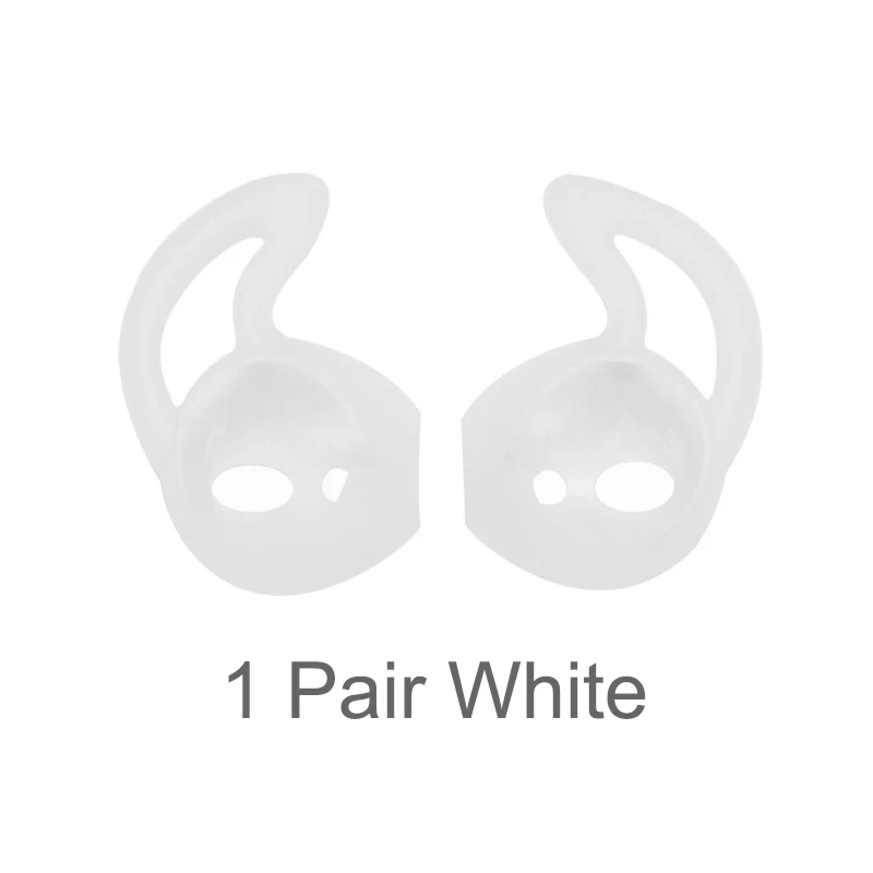 Для Apple AirPods замена мягкий силиконовый чехол противоскользящие ушные крючки Bluetooth наушники наконечники для наушников Наушники Чехол протектор - Цвет: White