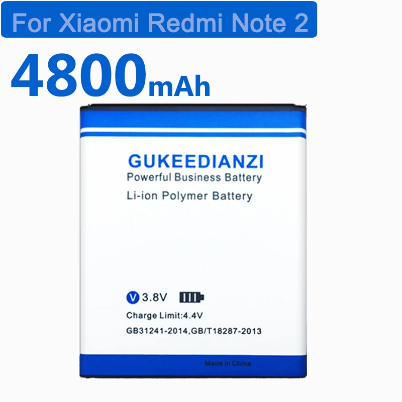 GUKEEDIANZI BM45 4800 мАч сменная батарея для Xiaomi Redmi Note 2 Red Rice Note2 перезаряжаемая литий-полимерная батарея
