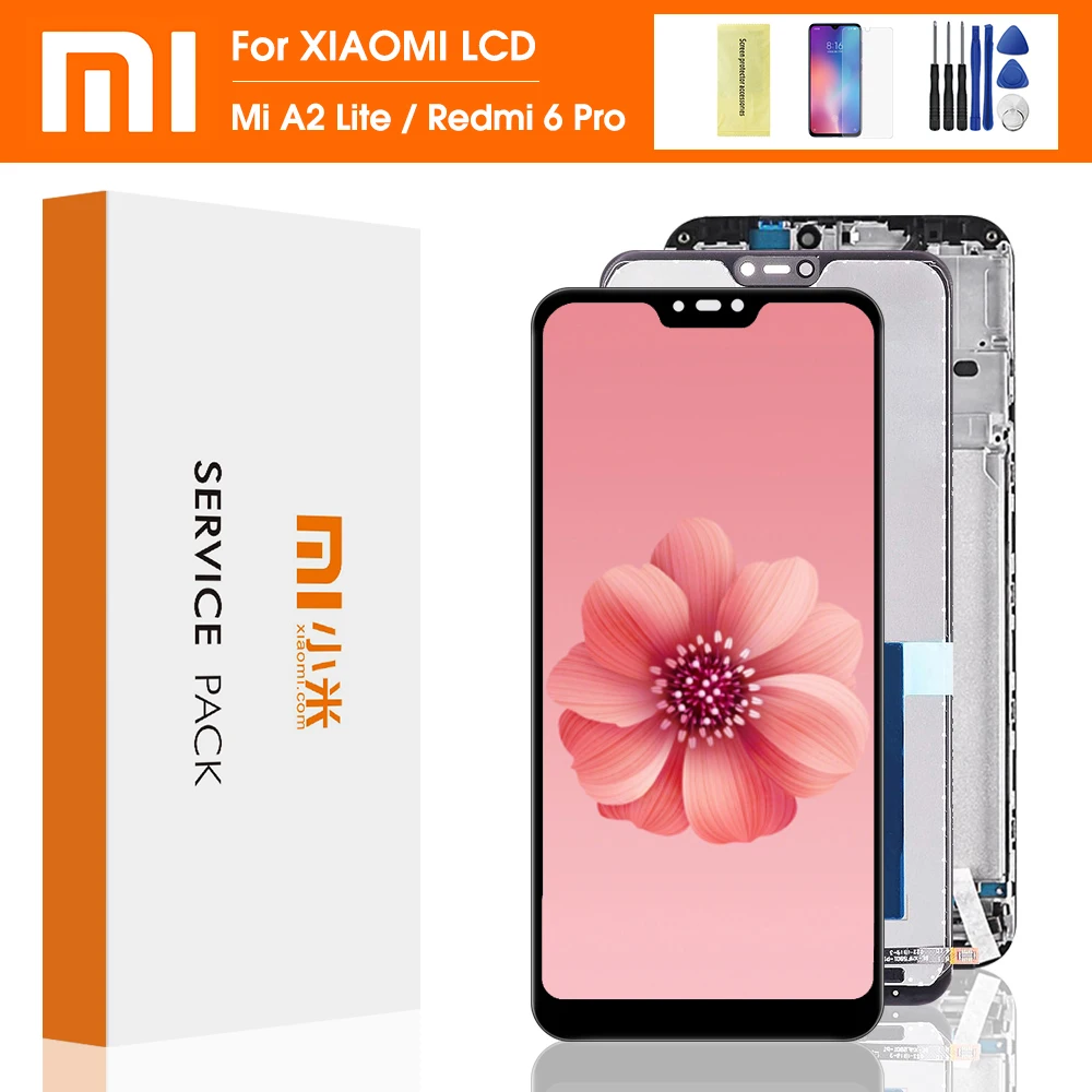 Сенсорный ЖК-дисплей 5 84 дюйма для Xiaomi Mi A2 Lite сменный сенсорный экран с рамкой Redmi 6