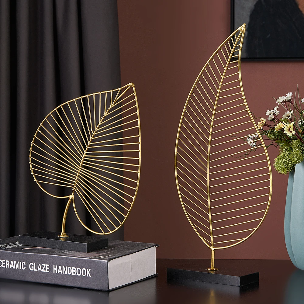 Креативная современная металлическая модель в виде листьев художественное