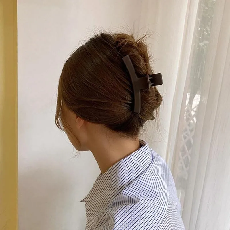 

1Pcs Color Hair Claw Clip Large Barrette Crab Hair Claws Bath Hair Clip Pin Ponytail For Women Girls Hair Accessories Gift