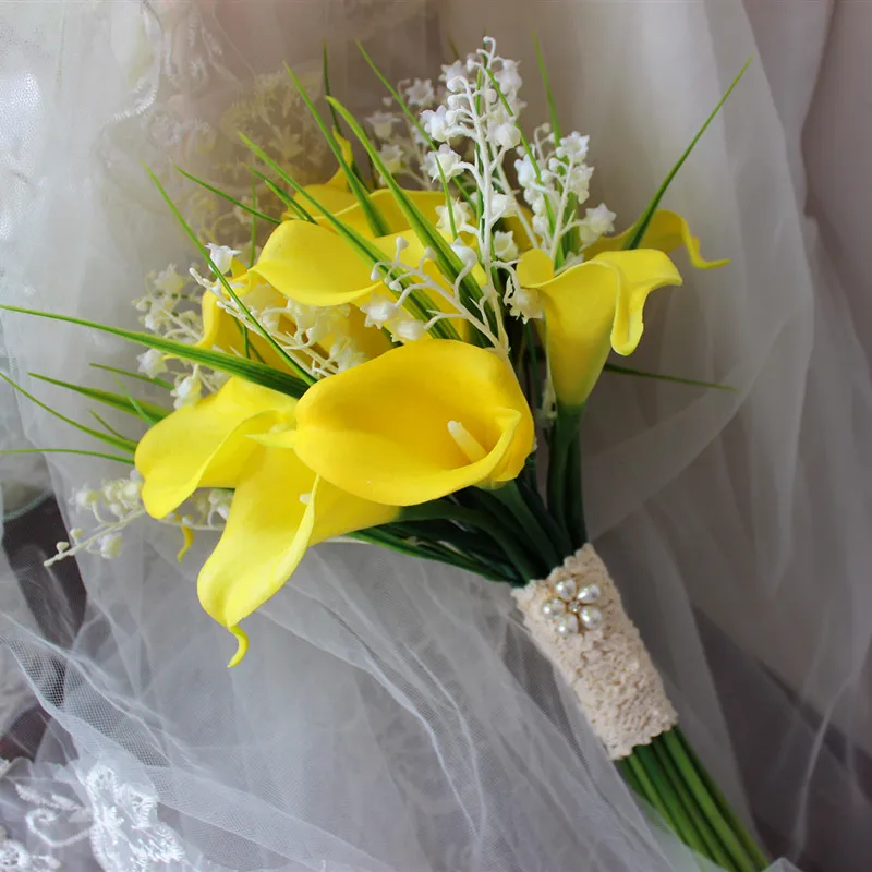 

Новинка 2021, Свадебная коллекция, золотистый и желтый цвет, белый колокольчик, Орхидея, украшение для свадебного стола, букет цветов, Бракосо...
