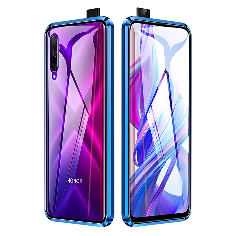 Роскошный 2-й Магнитный флип-чехол для huawei Honor 9X 9 XPro, переднее и заднее, двухстороннее закаленное стекло 360, чехол для телефона Honor9X Pro, чехол