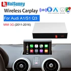 Беспроводной Carplay для Audi A1 S1 Q3 8u 2011-2016 Поддержка Мультимедиа Авто экран Navi Mirror Link декодер реверсивная камера модернизация