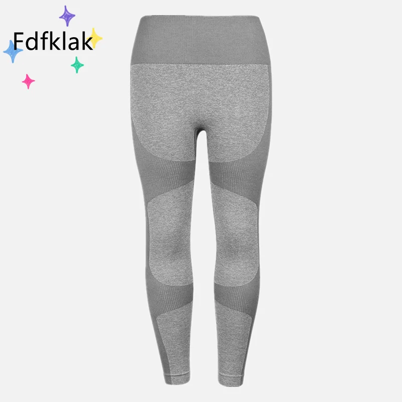 Fdfklak Seamless High Waisted Leggings Peach Buttocks Tight Fitting Wicking Running Quick Drying Pants Women Broeken Dames