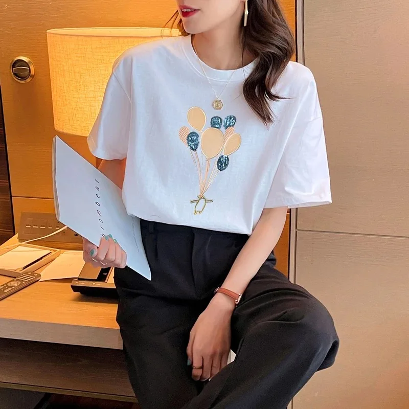 

Футболка женская хлопковая с коротким рукавом