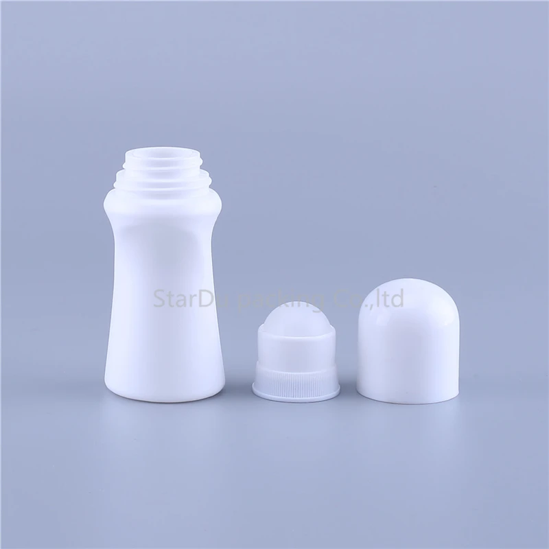 12 шт./лот 50 мл пластиковый рулон на бутылке белый дезодорант контейнер эфирное