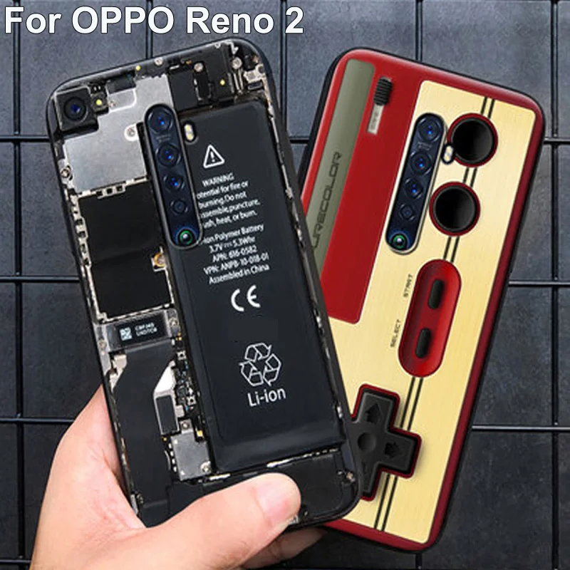 Чехол для OPPO Reno 2 PCKM00 задняя крышка в ретро стиле Мягкий Силиконовый ТПУ бампер