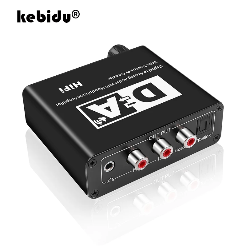 Коаксиальный преобразователь kebidu Toslink цифровой аудио сигнал в аналоговый L/R