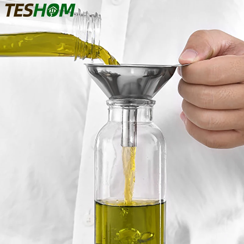 3 шт. Воронка из нержавеющей стали кухонная масляная воронка для жидкости