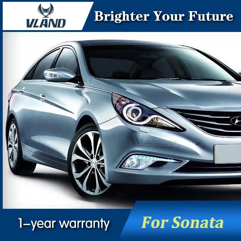 VLAND 2 шт. головная лампа для Hyundai Sonata фары в сборе Bi xenon объектив проектор