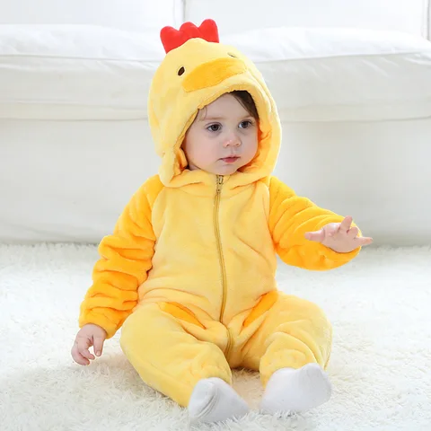 Umorden детский желтый костюм цыпленка Кигуруми для маленьких мальчиков и девочек боди комбинезон фланелевый удобный