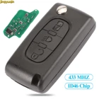 Jingyuqin 10 шт. дистанционный флип Автомобильный ключ ASKFSK 433 МГц ID46 для Citroen C2 C3 C4 C5 C6 C8 3 кнопочный светильник VA2HCA Blade CE0523 CE0536