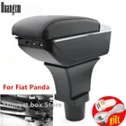 Для Fiat Panda подлокотник коробка USB зарядка увеличение двойной слой центральный магазин содержание Подстаканник Пепельница аксессуары