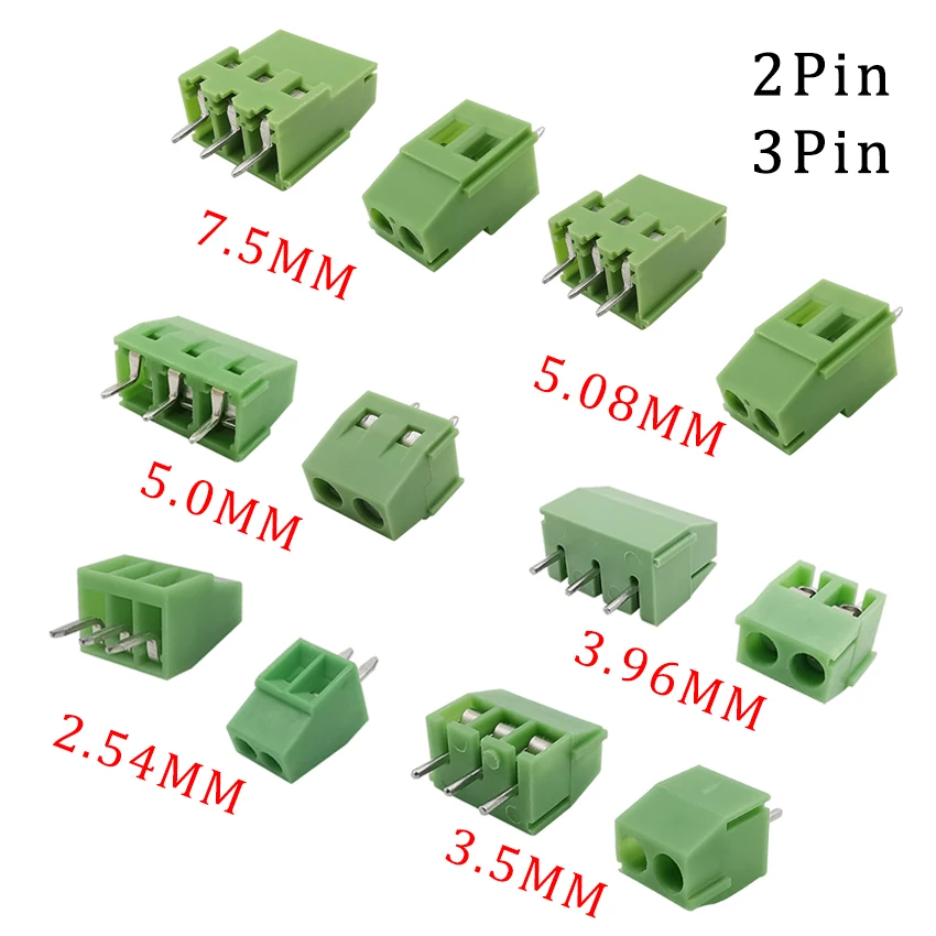 10 шт. 2Pin 3Pin винтового типа Клеммная колодка для печатной платы коннектор проводов