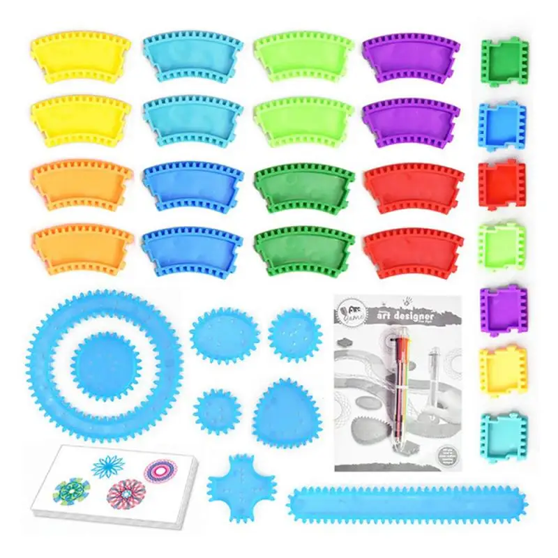 

Kid Spirograph Drawing Deluxe Design Set Toy Million Flower Ruler Drawing Kids Create Toys For Children School Kids