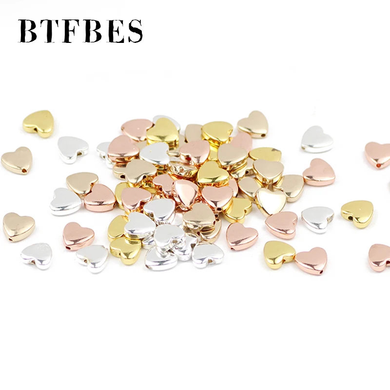 Персиковое сердце натуральный гематит магнетит камень золото серебро 8 мм