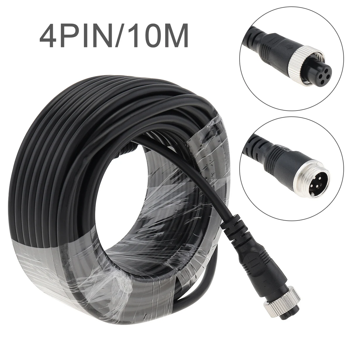

4 Pin 10M Connector Plug Power AV Video Extension Cable for Car Truck BUS Caravans Motor home Reverse Parking Camera Monitor