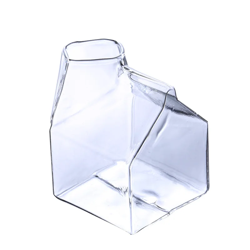 

Milk Carton Glass Cup Milk Juice Cold Drink Cup 300ML