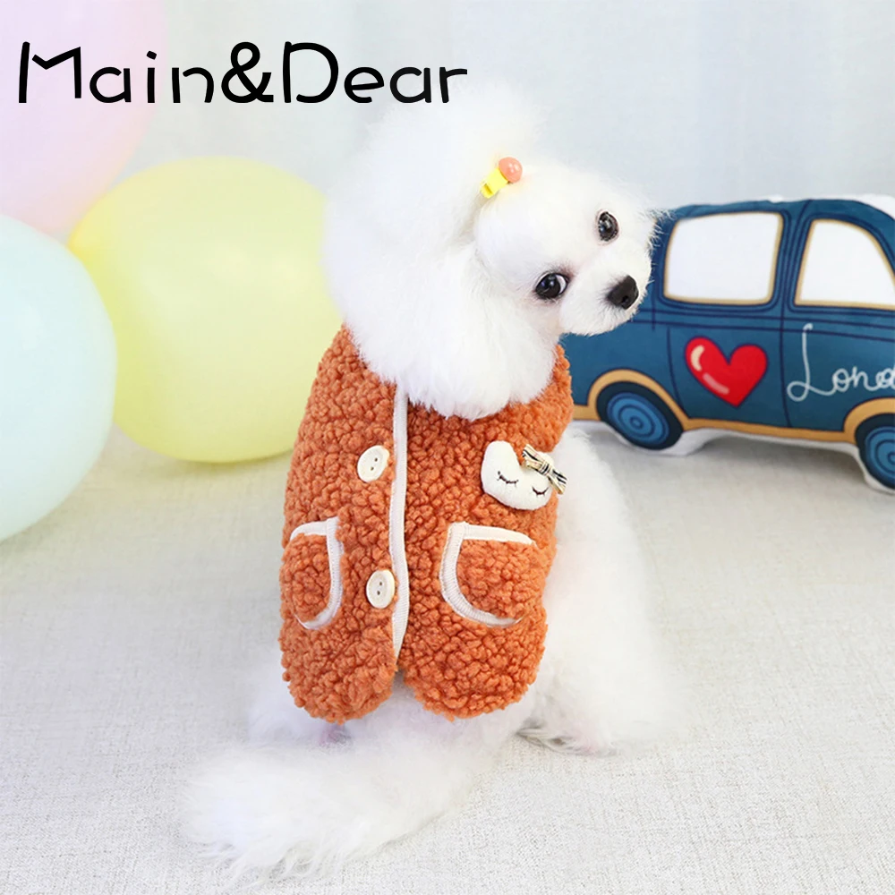 

Autumn And Winter Teddy Velvet Vest Cute Fashion Pet Dogs Clothes Teddy Pomeranian Pets Clothing New Dog Clothes Size S-2XL