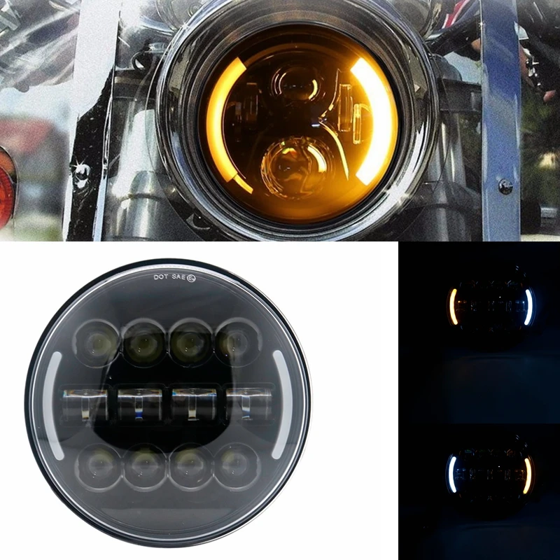 7-дюймовая круглая светодиодная проекционная фара для Harley FLD 2012-2016 гг.