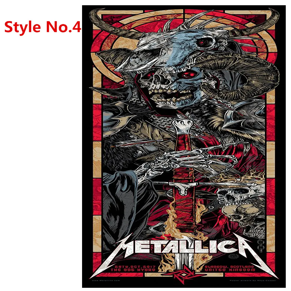 Металлический постер 30x42 см с черепом тяжелый металл надписью Rock N Roll винтажный из