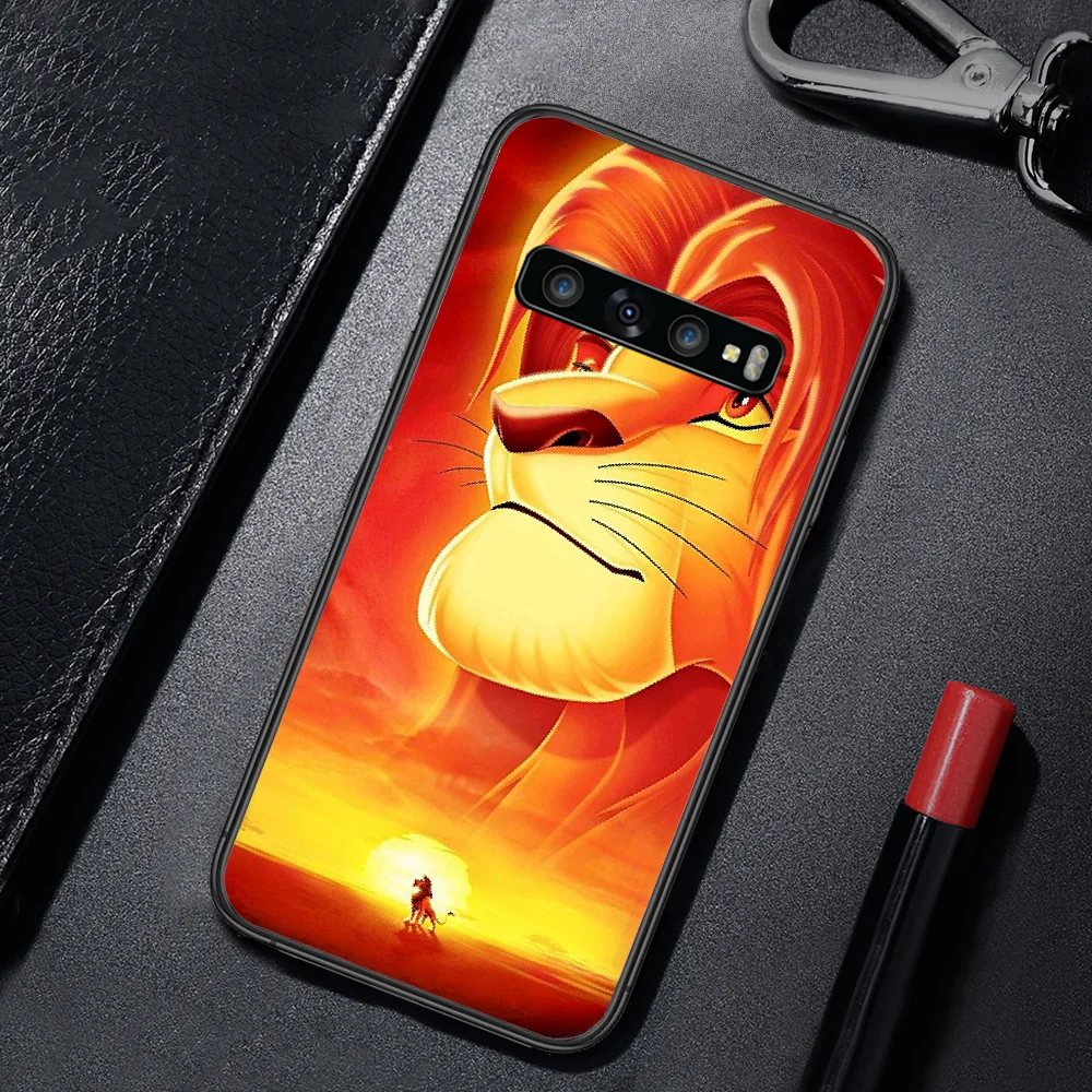 

Cartoon Lion King Simba Phone Case Cover For For SamSung Galaxy S Note 7 8 9 10 20 Uitra Plus E Lite Black black Hoesjes Soft