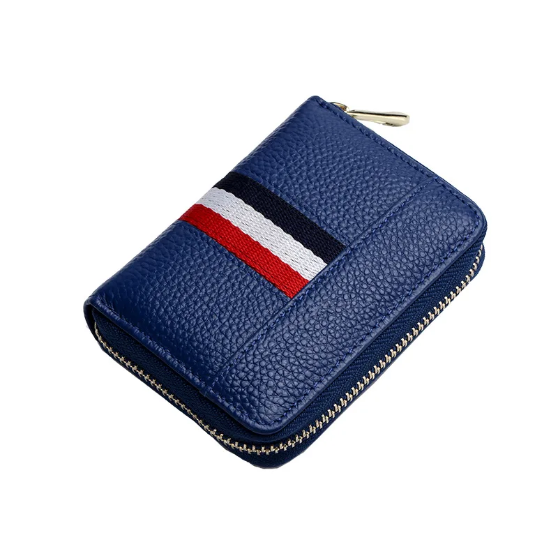 

Women's leather ID card holder bank card holder men's large-capacity zipper organ driver's license customization