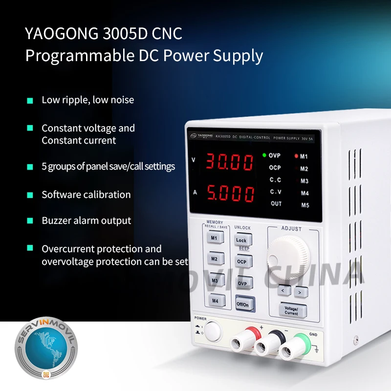 

YAOGONG 3005D регулируемый выход DC переключатель источника питания с регулируемым постоянным током защита от перегрузки для ремонта мобильных т...