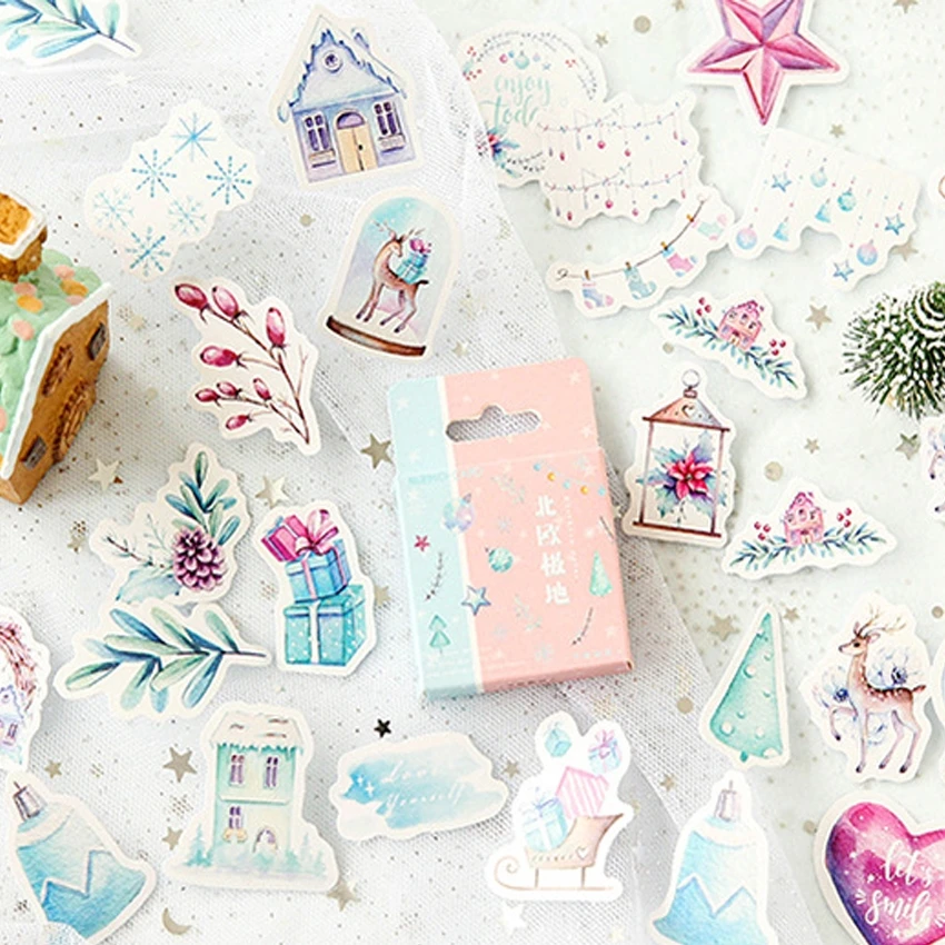 46 шт./упак. Kawaii милые Мультяшные детали самодельные клеящиеся наклейки