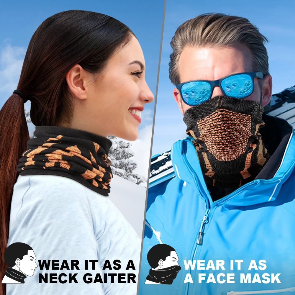 Thermal Face Bandana Mask Cover Neck Warmer Gaiter Bicycle Cycling Ski Tube Scarf Hiking Breathable Masks Print Women Men Winter winter face mask bike accessories sport training ski mask cover scarf bicycle cycling bandana