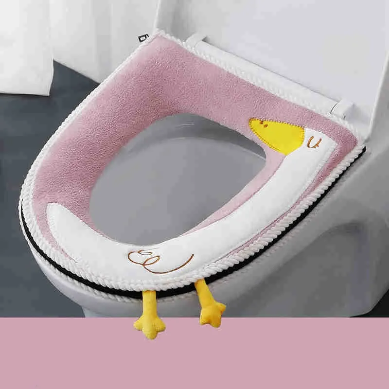 

NEW Hot Sale Comfortable cartoon bathroom Toilet Seat Cover Winter Toilet Cover Household Closestool Mat Seat Case Lid Cover