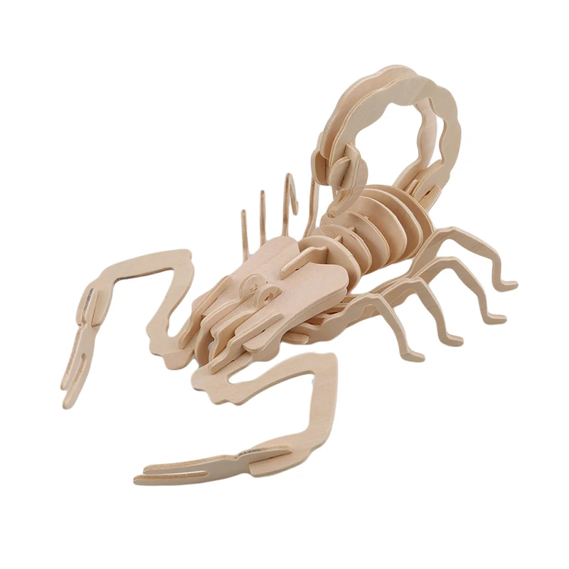 

Handmade Diy Simulation Scorpion Kids Toy Model 3D Three-dimensional Wooden Jigsaw Puzzle Toys for Children Wooden Puzzle Toy