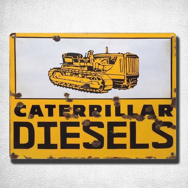 

Металлический постер «гусеница дизель» для дома и бара