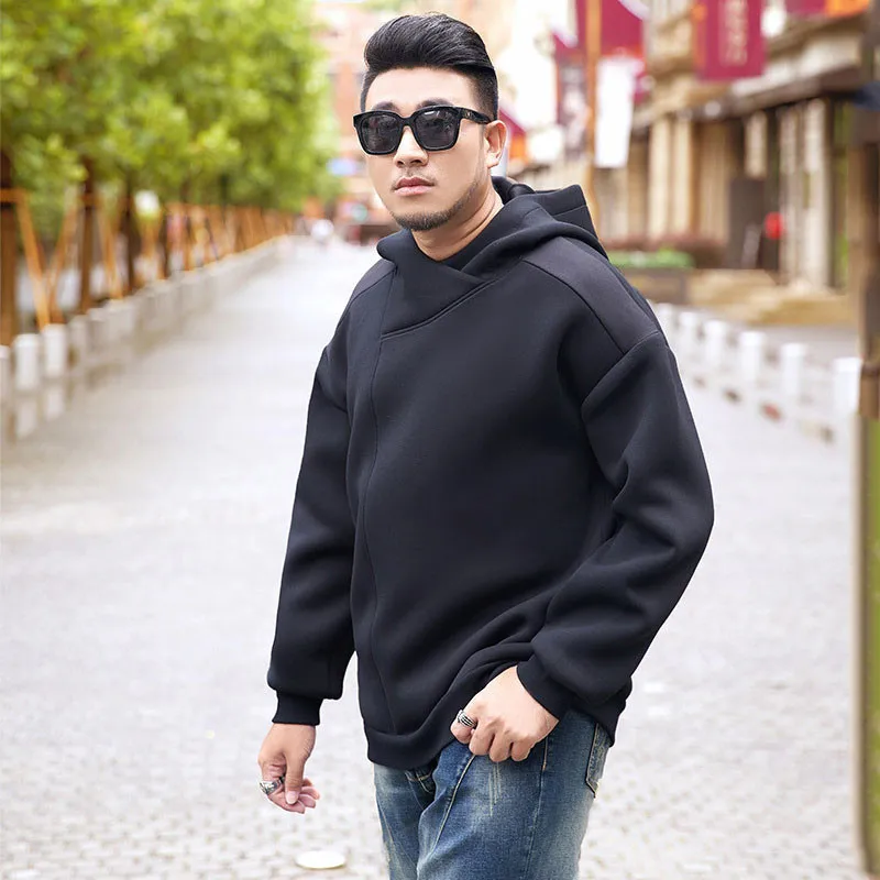 

SweatshirtFor Men Large Size Men's Autumn Loose Casual Solid Color Hoodie Space Cotton High Collar Hoodie Sweatshirt