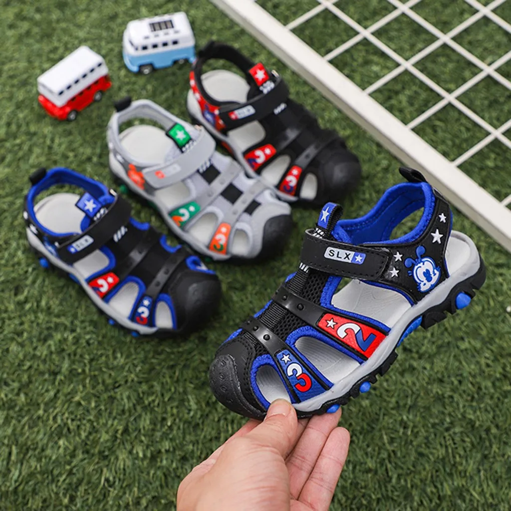 Детские сандалии Для детей для маленьких мальчиков с мультипликационным принтом