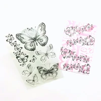 creativity store craft supplier silicone stamps scrapbooking transparent material vintage butterflies diy stamps for cardmaking